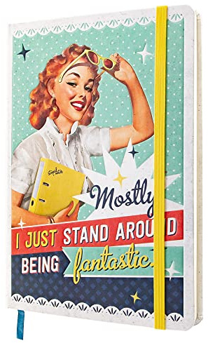 Nostalgic-Art Carnet rétro pointillé, Stand Around Being Fantastic – Idée de cadeau pour les nostalgiques, Bullet Journal dotted, Design vintage, A5 54002