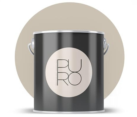 livingwalls PURO C7000 Premium Pintura de pared con muy alta opacidad, pintura interior mate de alta calidad, color beige – 2,5 l