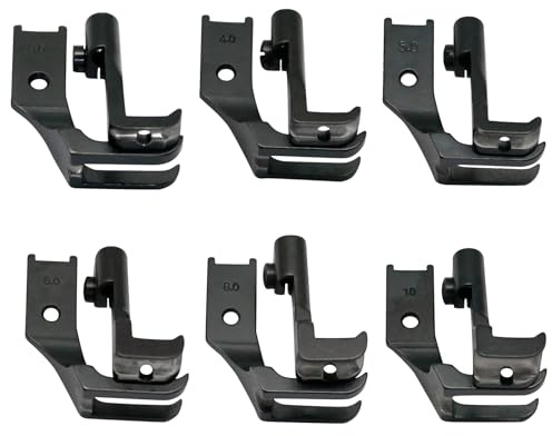 Fbshicung 6SET #S380-B Walking Welt Cording Foot Compatible with JUKI DNU-241,LU-562,Brother LS2-B837,Consew 206RB,225,Singer 153K101(3mm+4mm+5mm+6mm+8mm+10mm)