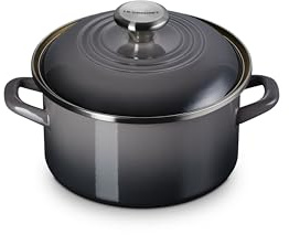 Le Creuset Enamel on Steel Traditional Petite Stockpot, 3.8qt., Oyster