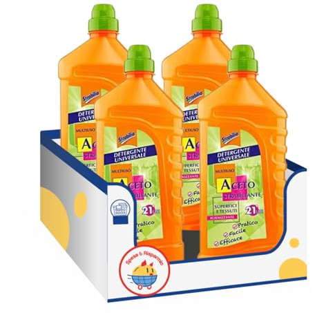 Detergente Universale con Aceto 1,25 Litri – Variazioni 4/8/12 Pezzi – Pulizia Naturale per Casa & Superfici (4)