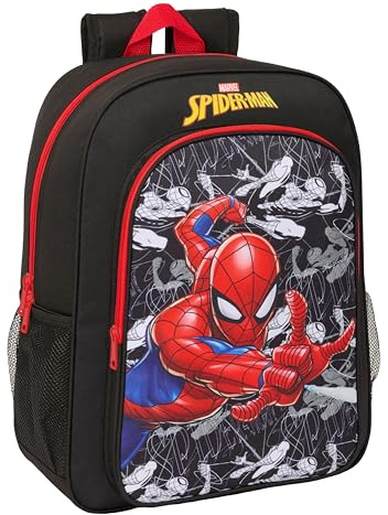 SPIDER-MAN - Zaino scolastico per bambini, adattabile a carrello, ideale per bambini in età scolastica, comodo e versatile, qualità e resistenza 33 x 14 x 42 cm