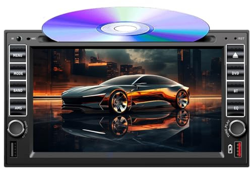 VIGORTHERIVE 2 DIN Autoradio Bluetooth Touch Screen da 6,5 Pollici Telecomando Stereo Lettore Dvd/CD Lettore di Cassette Radio con Mirror Link, FM/SD/USB/AUX