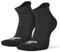 2 Paar, Merino Outdoor Socken kurz für Damen und Herren, Performance Wandersocken bis Knöchel, gepolstert, keine Blasen, weiche Sohle, atmungsaktiv schwarz grau - Funktionssocken, Trekking, Sport