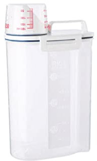 Jorzer Cestino Del Contenitore Di Riso Con Beccuccio Versato E Tazza Di Misurazione in Plastica Trasparente Da 2 Kg Di Alimenti Cereali Ermetici Distributore, Scatola Di Stoccaggio Degli Alimenti