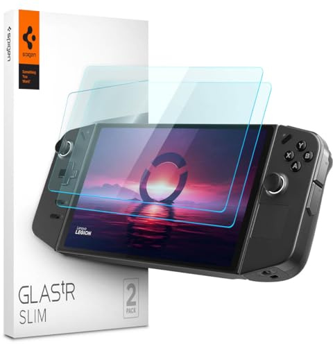 Spigen Glas.tR Slim Schutzfolie kompatibel mit Lenovo Legion Go, 2 Stück, Kristallklar, Kratzfest, 9H Härte Folie