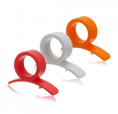 MAGICLULU Éplucheur d'orange en Plastique Alimentaire Rigide, Design Portable D'anneau, Facile à Nettoyer, Lot de 2 Pièces pour Fruits Agrumes Couleur Aléatoire