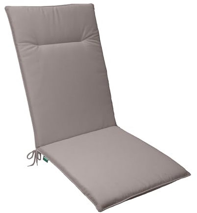 Dehner Gartenstuhl-Polster Veneto für Hochlehner, Sitzpolster, 69 x 46 x 48 cm, Baumwolle/Polyester/Viskose, Taupe