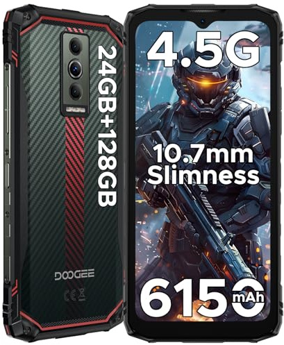 DOOGEE Blade 10 Energy 4.5G Rugged Smartphone, 24GB+128GB/2TB, Octa-core Telefono Indistruttibile, Android 15, 6150mAh Batteria, 6.56 HD+ 90Hz, 16MP+8MP, Widevine L1/GPS/Face ID/NFC