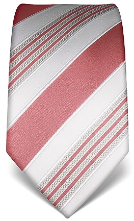 Vincenzo Boretti cravatta elegante classica da uomo, 8 cm x 15 cm, di pura seta di alta qualità, idrorepellente e antisporco, motivo a righe