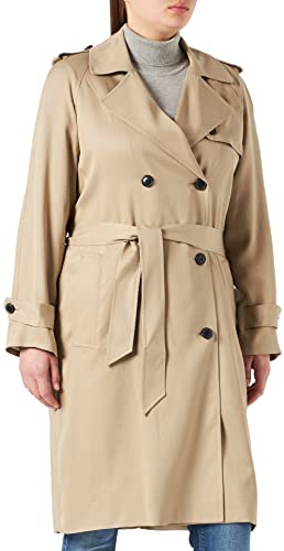 Tommy Hilfiger Tencel Db Trenchcoat för kvinnor, BEIgE, 64