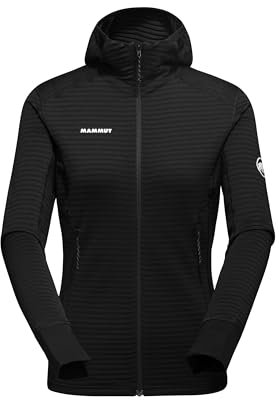 Mammut Taiss Light ML Hooded Jacket Women | Midlayer Fleecejacke für Damen mit Kapuze | Schwarz, S