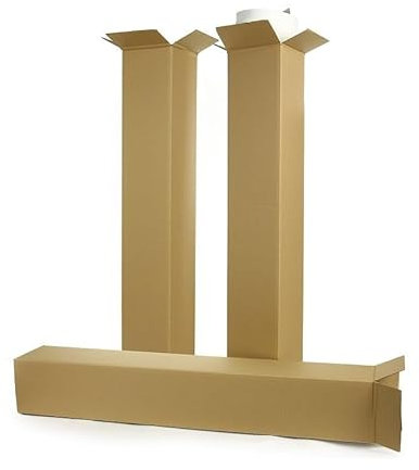 WePack 10 Stück Versandhülsen 1010x108x108 mm Versandkarton lang und eckig B-Welle 400g Braun Versandrohr Versandrolle Faltkarton ohne Sperrgutzuschlag