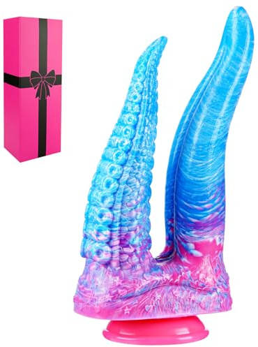 11 Inch Giant Double Headed Tentacle Fantasy Dildo Tongue, 10 Dual Monster Realistic Large XL XXL Big Dildo with Suction Cup, 8 Silicone Thick Double Sided Dragon Dildos Anal Plug Sex Toy for Women