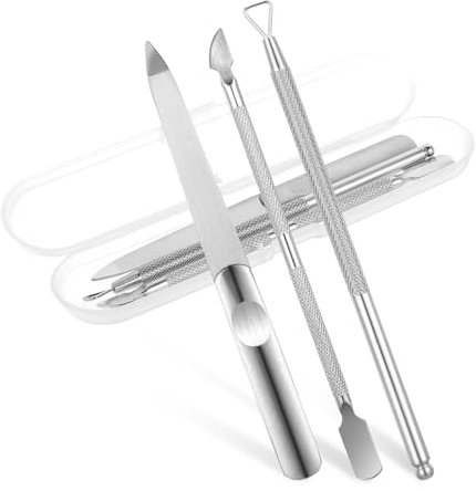 3stück Nagelhautschieber Edelstahl Nagelschieber Kit Cuticle Pusher Nagel Feilen Edelstahl Nagel Hautentferner Nagellack Peeler Scraper Werkzeuge Nagel Pflege Für Maniküre Pediküre Nagelhautentferner