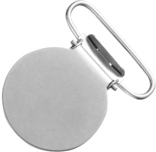 Vaguelly 10st Rund Metall Suspender Clips För Hållare Och Sömverktyg Skapa Napphållare Haklappar Och Leksaksfästen Silver