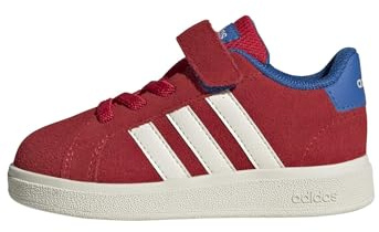 adidas Grand Court 2.0 Shoes Kids, Scarpe da Tennis Unisex - Bambini e Ragazzi, Rubino Puro Nucleo Bianco Brillante Reale, 26 EU
