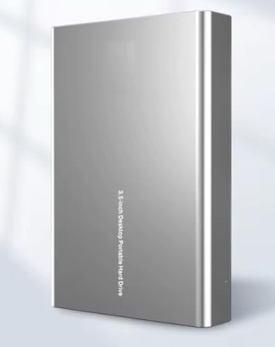Générique Disque Dur Externe 12 to, USB 3.0 Type-C 5 Gbps Transfert, 5400 RPM, Boîtier en Alliage d'Aluminium, 17,5 x 11,7 cm, Argenté