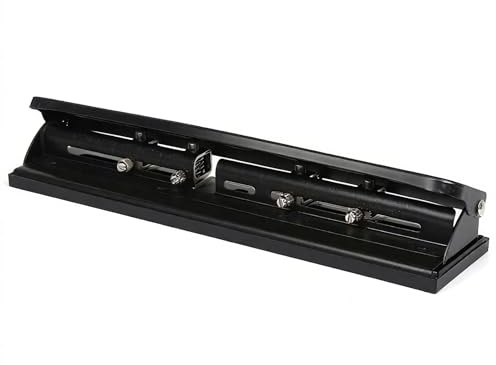 Bustlwor Réglable Perforatrice 4 Trous, Perforateur de Poche en Métal, pour Maison, Bureau et école, Papier de reliure DIY (noir)