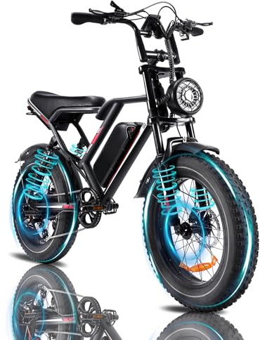 Kalorace Vélo Électrique, 20 vélo électrique Adulte, Batterie 15/17/20AH, Autonomie 60-100 km, Vélo de Trekking, E-Bike, vélo électrique Urbain