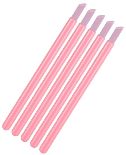 Stylo Cuticules Ongle,5 Pcs Poussoir Cuticules Lime à Ongles Pierre Bâton Stylo,Polissoir Ongle,Bloc Polissoir Ongles,Cuticle Pen – Professionnel Repousse Cuticule