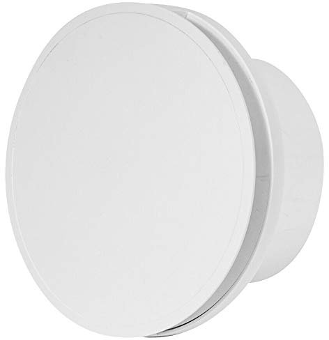 Armar Trading LTD Aspiratore silenzioso rotondo da bagno, 100 mm, con timer e coperchio frontale bianco