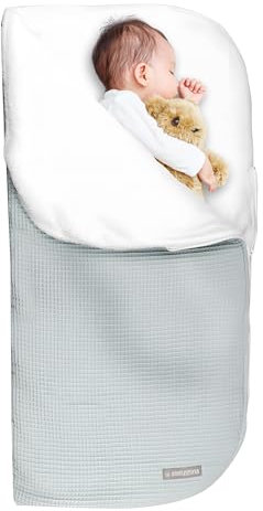 MIMUSELINA Einschlagdecke Babyschale Winter Universal | 2-in-1 Fußsack (92x46 cm) & Decke (92x92 cm) | Weiche Baumwolle für Babyschale, Kinderwagen & Babybett