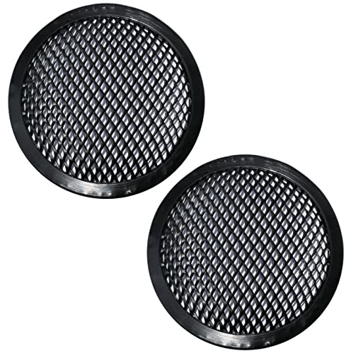 AERZETIX - C53377 - Set di 2 griglie reti di protezione per altoparlanti/casse subwoofer - diametro 130mm 5'' - colore nero - per auto veicolo