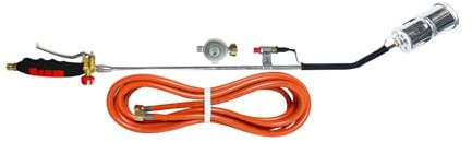 Express, G5900, Désherbeur thermique contre les mauvaises herbes, Manche à gachette, Col de 600mm, Tuyau 4,75m avec raccords sertis, Détendeur 2,5bar, Bruleur acier zingué anti corrosion