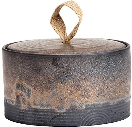 LIFKOME De Té Contenedor De Café Para Café Molido Tarro De Cerámica Vintage Bote De Té Con Tapa Tarros De Almacenamiento Con Tapas Tarro De Almacenamiento De Alimentos Tarro De Hoja