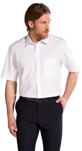 ETERNA Comfort Fit Hemd Halbarm New Kent Kragen weiß
