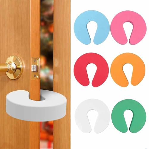 Norhogo 6 Stück Klemmschutz für Türen, Tür klemmschutz, Einklemmschutz, Farbe Türstopper Schaumstoff für Türen Fenster, Finger Klemmschutz Kinder Sicherheit Mehrfarbig