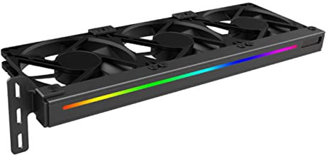 OSALADI Graphics Card Cooler ARGB 3-pin Air Cooling Device Silent Fan for Video Card Computer Chassis Accessory Desktop Heat Sink ABS