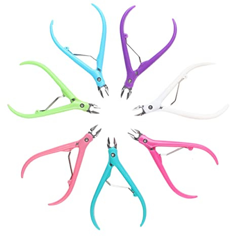 FRCOLOR Alicates Uñas Profesional Cortador De Cutículas Con Mango De Plástico Removedor De Piel Muerta Para Manicura Y Pedicura En Casa Y Salón 4.13X1.77X0.39In