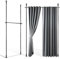 KRAUS MAGAZIN Raumteiler Paraventgestell Gardinenstange | SEHR STABIL & Flexibel verstellbar | Paravent ohne Vorhang, Raumteiler, Sichtschutz B 180 cm x H 300 cm,Schwarz