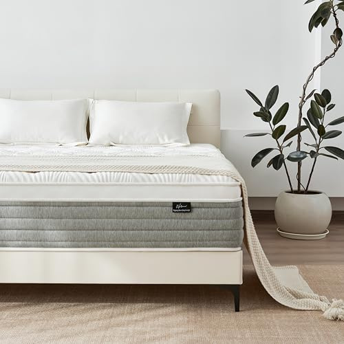 Fynterra Queen Mattress, 12 Inch Queen Mattress for Medium Firm, Individual Pocketed Springs for Pressure Relief & Low Motion Transfer, CertiPUR-US Certified