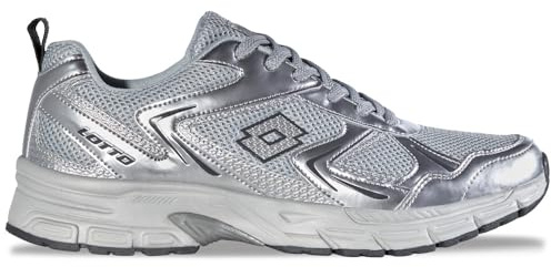 Lotto Kitaura Unisex, Scarpe da Ginnastica Adulto, Silver Lt Grey, 38 EU