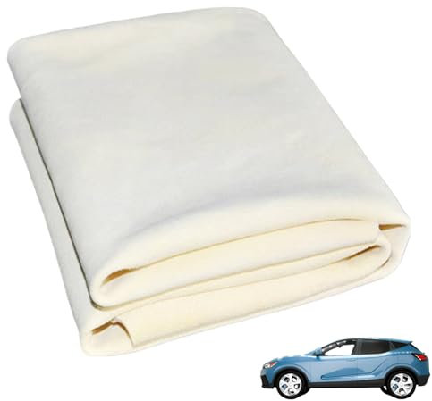 Super Absorbent Chamois Leathers for Cars, Natural Shammy Leather Cloth Fast Drying, Soft Car Chamois Cleaning Cloth, Chamois Leather Cloth for Windows, Large-1 Pack 50x30cm