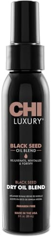 CHI Luxury Black Seed Oil Blend Dry Oil, Revitalizing & Nourishing Hair Oil, Creates Smooth & Shiny Hair, Sulfate, Paraben, & Cruelty-Free, 3 Oz
