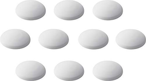 Metafranc 431816 Door Buffers Diameter 40 mm Self-Adhesive White Pack of 10 in Practical Set Reliable Wall Protection for Gently Opening Doors and Windows/Wall Buffers/Stop Damper White
