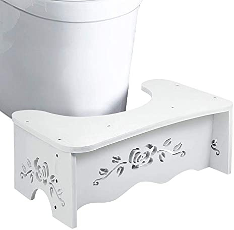 Sgabello per WC, Sgabello da Toilette Antiscivolo Sano e di Alta Qualità, per Anziani Bambini Donne Incinte Adulti, Antiscivolo per WC, 49,6 x 29,5 x 5,3 cm, Sgabello Antiscivolo per Bambini