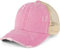 styleBREAKER Damen Baseball Cap im Washed Used Look mit Mesh Einsatz | Ponytail Cap für hohen Zopf | Verstellbare 6-Panel Schildkappe für Sommer und Freizeit, Farbe:Rosa