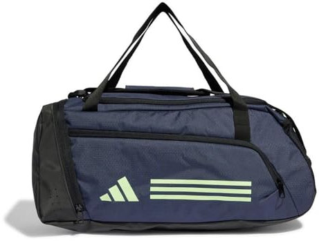 adidas Essentials 3-Stripes Duffel Bag Tasche, Shadow Navy/Green Spark, S