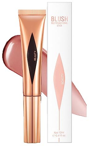 DMQ Liquid Blush,Cream Blush Stick,Blushers For Cheeks Make Up,Beauty Blush,Liquid Highlighter,Liquid Contour,Pink Blush,Liquid Blush Wand,Cream Blusher For Mature Skin,Silky & Long-Wearing (01blush)