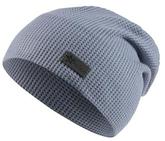 Sterntaler Beanie Pique - Lässige Kinder Beanie aus Waffelpique - UV -Schutz 30 für Spielspaß an heißen Tagen - Unisex Kindermütze schützt den Kopf vor der Sonne - Leichte Mütze - graublau, 53