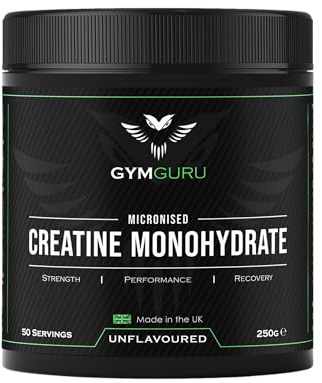 Gym Guru® Micronized Creatine Monohydrate Powder 250g - UK Made