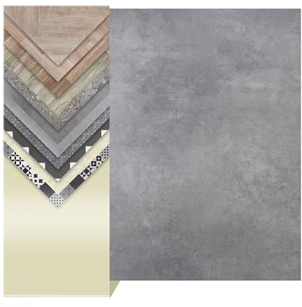Primaflor PVC Boden Turvo | 400x150 cm | Stein Kanada Grau | PVC Bodenbelag Meterware in Beton Optik | CV Boden mit Textilrücken | rutschhemmend R10 | für Wohnräume, Büro, Feuchtraum und Messe