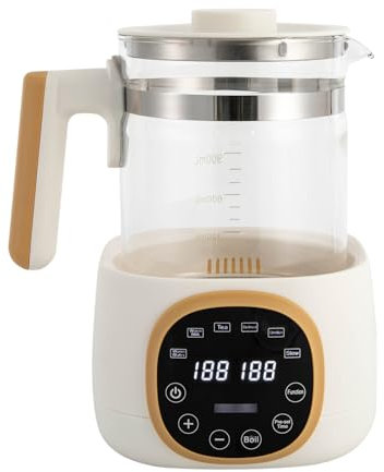 ACROSSPART Flaschenwärmer Wasserkocher für Babys, Babykostwärmer Baby Flaschenzubereiter mit Temperatureinstellung 72H Thermostat, Babyflaschenwärmer 1,3L, für Babynahrung Zubereitung Sterilisation