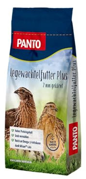 PANTO Legewachtel Plus 10 kg – gekörntes Wachtelfutter (2 mm) für optimale Legeleistung, Alleinfuttermittel für Legewachteln, Geflügelfutter
