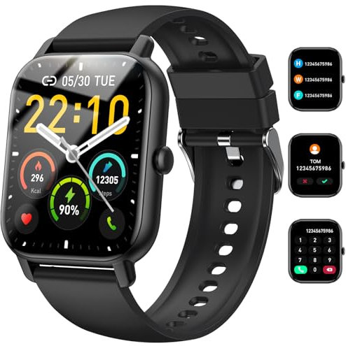 Smart Watch for Men Women Answer/Make Calls, 1.85 HD Fitness Watch with Heart Rate Monitor Sleep Monitor, 114+ Sports Activity Trackers with Step Counter, IP68 Waterproof, Smartwatch for Android/iOS